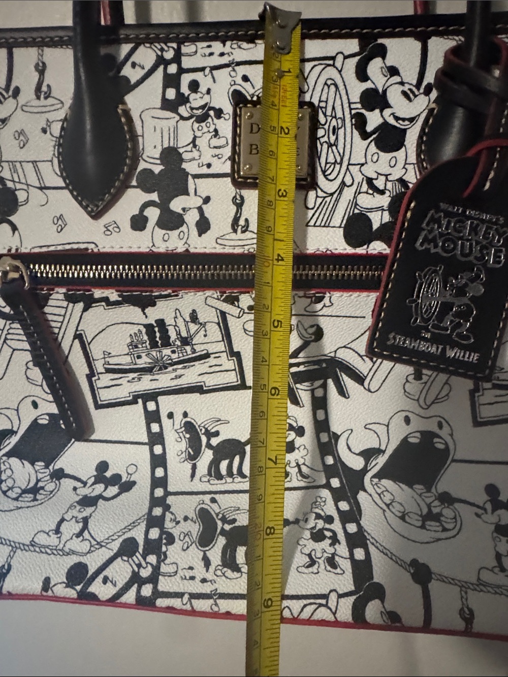 DOONEY & BOURKE Steamboat Willie Mickey Mouse Disney Purse Large Tote Bag - Picture 11 of 14